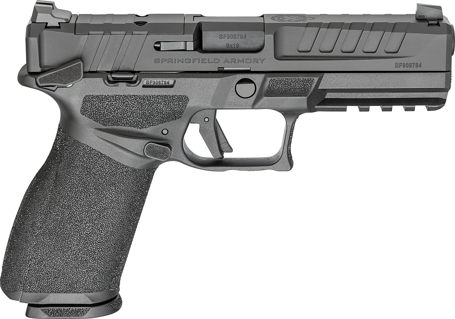 Springfield Armory EC9459BMSU15 Echelon 9mm Luger 15+1 4.50" Black Melonite Steel Barrel, Black Melonite Optic Ready/Serrated Steel Slide, Black Polymer Frame w/Picatinny Rail, 2 Mags