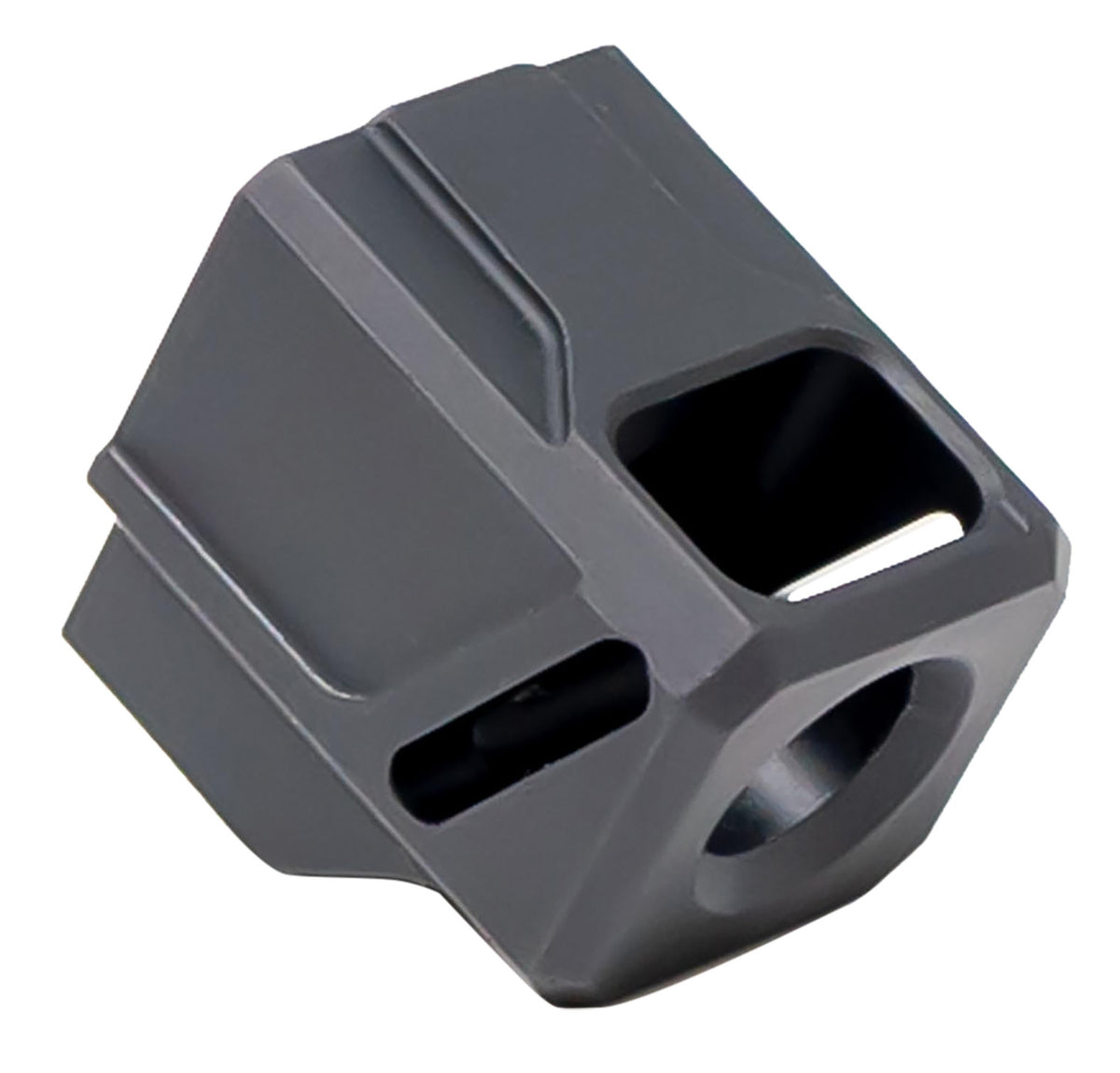 Faxon Firearms EXOS-523 Pistol Compensator for Glock 43 Black Anodized Aluminum 1/2"x28 9mm