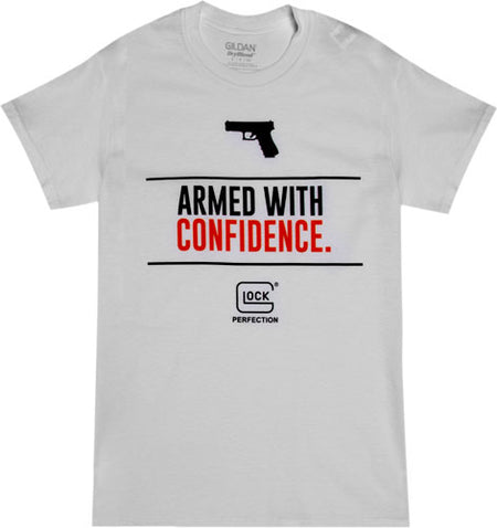 Glock Armed With Confidence White T-Shirt XL
