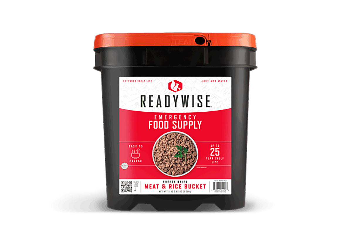 Wise Foods RW07704 Freeze Dried Meat and Rice Bucket 88 Servings Emergency Meals