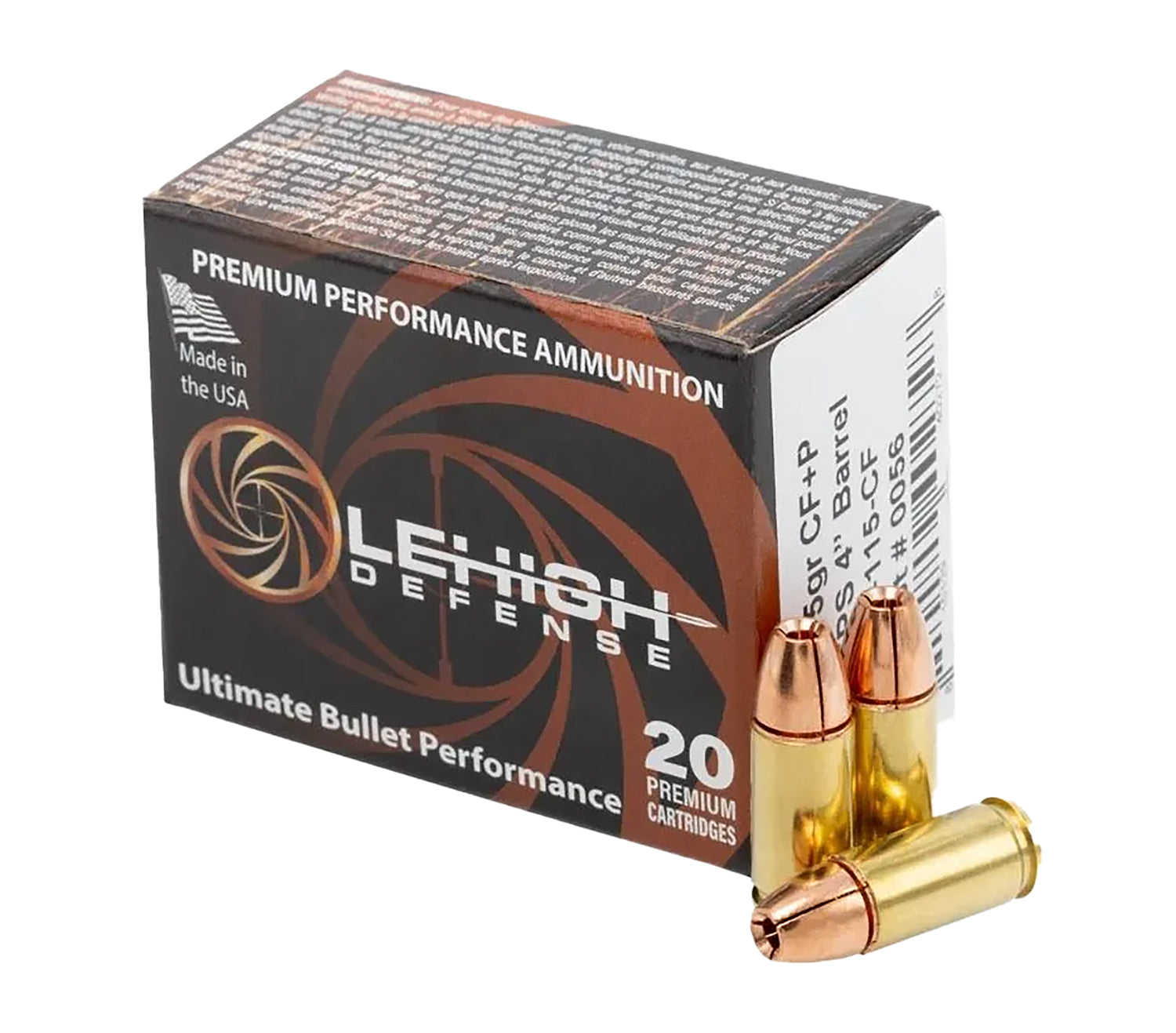 Lehigh Defense  9mm Luger / Parabellum 115 gr JHP ammo