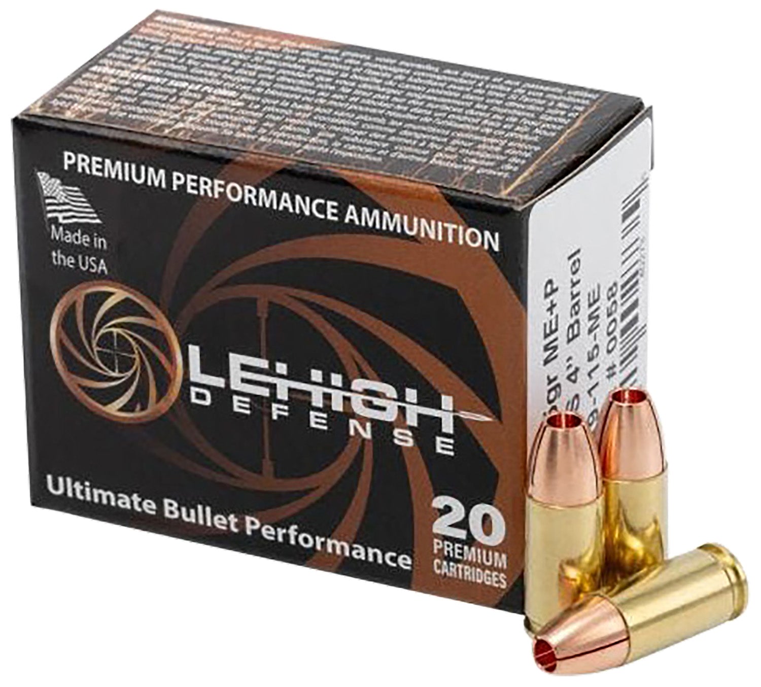 Lehigh Defense  9mm Luger / Parabellum 115 gr CSHP ammo