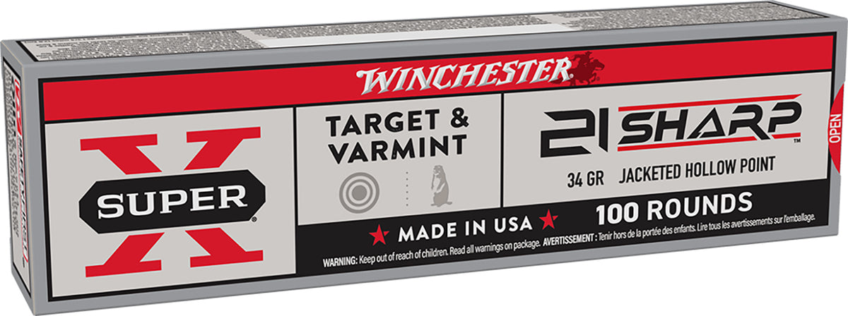Winchester Super X .21 Sharp 34 gr JHP ammo