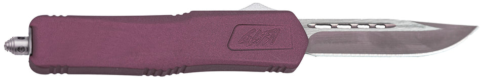 Great Lakes Firearms GLKMDSMTCHY GLFA Medium OTF Knife 3.50" Steel Blade, Black Cherry Cerakote Aluminum Handle
