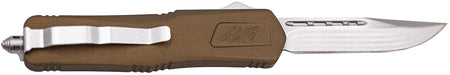 Great Lakes Firearms GLFA Medium OTF Knife 3.50" Plain Steel Blade with Bronze Cerakote Aluminum Handle