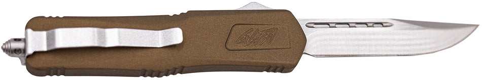 Great Lakes Firearms GLFA Medium OTF Knife 3.50" Plain Steel Blade with Bronze Cerakote Aluminum Handle