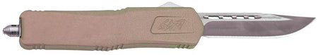 Great Lakes Firearms GLFA Medium OTF Knife 3.50" Plain Steel Blade with Flat Dark Earth Cerakote Aluminum Handle