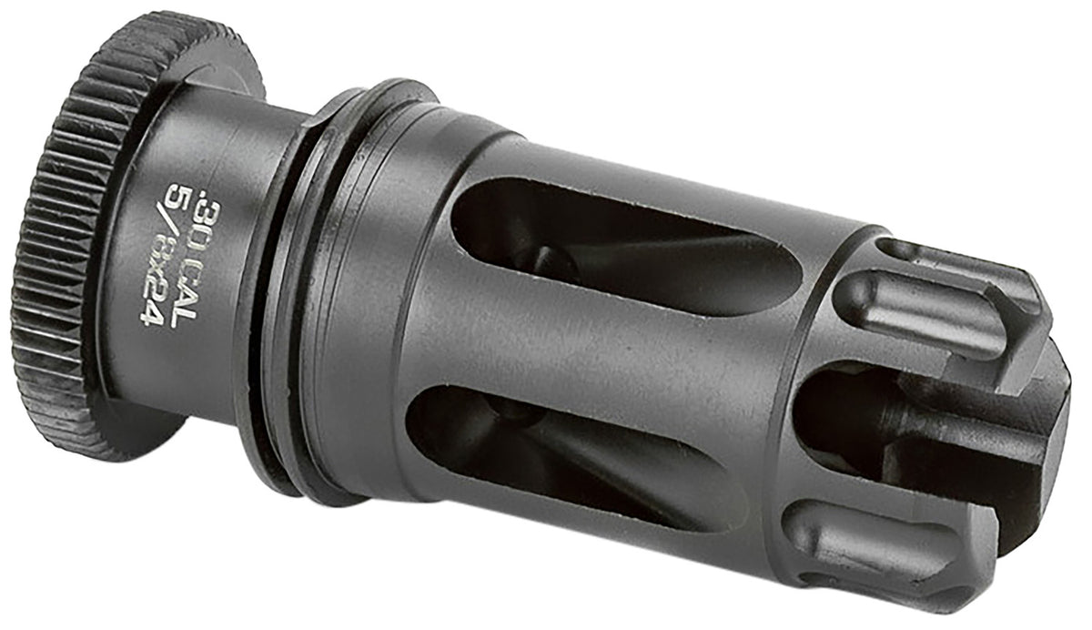 Griffin Armament DLFC30C5824 Dual-Lok Flash Comp 30/7.62mm Black QPQ Nitride 17-4PH Stainless 5/8"x24