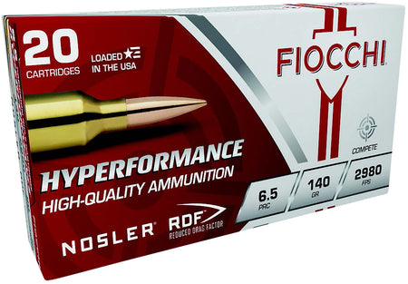 Fiocchi Hyperformance Match 6.5 PRC 140 gr JHP ammo