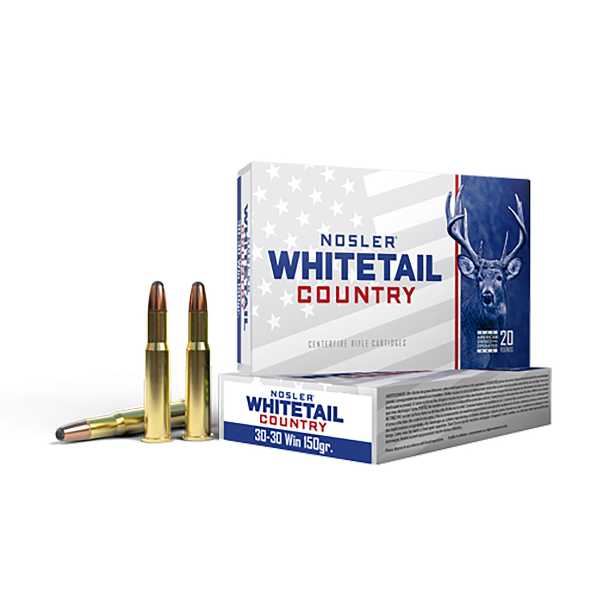 Nosler Whitetail Country .30-30 Winchester 150 gr JSP ammo