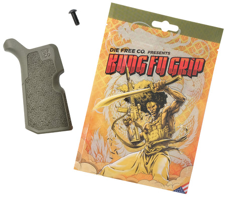 Die Free Co KFGODG Kung Fu Grip Olive Drab Nylon for AR15/M4/AR10/SR25