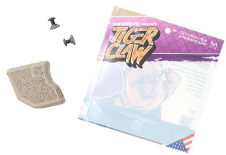 Die Free Co TCMLOKFDE Tiger Claw Flat Dark Earth Nylon Angled Fore Grip for M-Lok