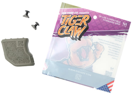 Die Free Co TCMLOKODG Tiger Claw Olive Drab Nylon Angled Fore Grip for M-Lok