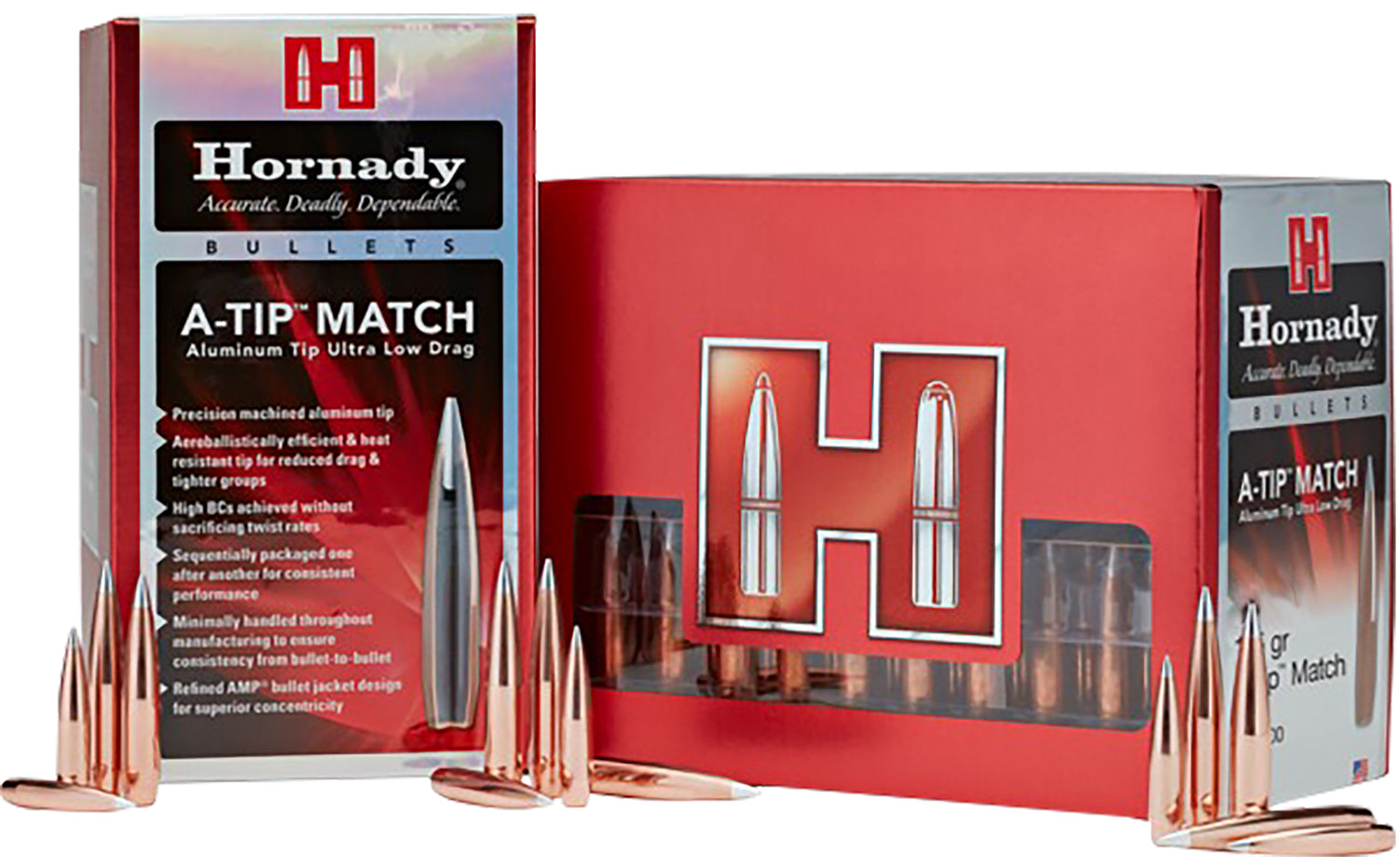 Hornady A-Tip Match Bullets 25 Cal .257 138gr 100-Count
