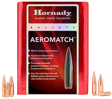 Hornady AeroMatch .224 69gr HPBT High-Volume Reloading Bullets 500/Box