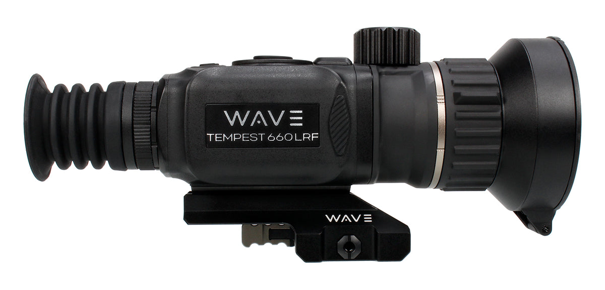 Wave Tempest 660D LRF Thermal Riflescope Black 3.4x 60mm 640x512 12 Micron 50Hz Digital Zoom 13.6x