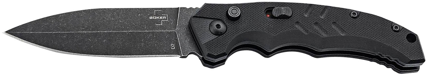 Boker Plus 01BO796 Intention II 3.35" Folding Dagger Plain D2 Steel Blade Black G10 Handle