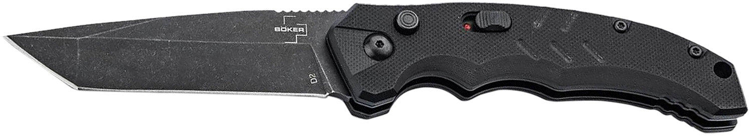 Boker Plus 01BO797 Intention II 3.07" Folding Tanto Plain D2 Steel Blade Black G10 Handle