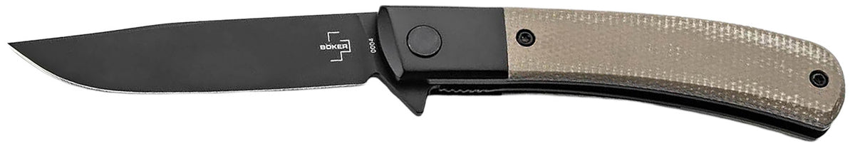 Boker 01BO931 Modern Gentleman Folding Knife 2.95" Black Nitro-V Blade Green Micarta Handle