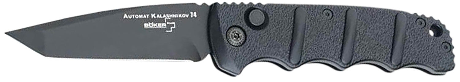 Boker Plus 01KALS101 Kalashnikov 3.35" Tanto Plain Black D2 Steel Blade Aluminum Handle