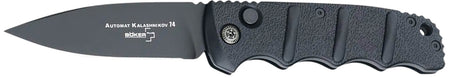 Boker Plus 01KALS99 Kalashnikov Pocket 3.35" Plain D2 Steel Blade Black Aluminum Handle Auto Knife