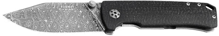 Boker 111103DAM Tiger-Damast Pocket Knife 3.35" Damascus Blade Micarta Handle