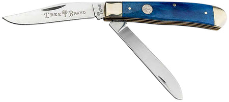Boker 110828 Trapper 2.0 Pocket Knife D2 Steel Clip Point/Spey Blade Blue Jigged Bone Handle