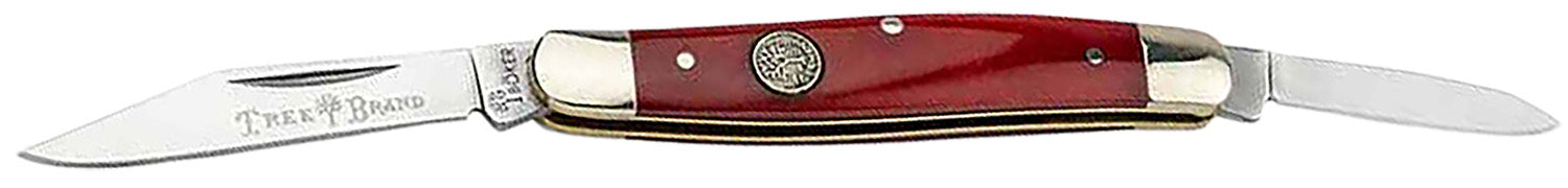 Boker 110844 Pen Knife Traditional D2 Steel Pen/Spear Plain Blade Smooth Red Bone Handle