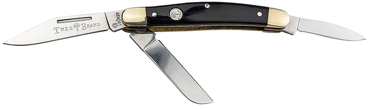 Boker 110857 Stockman Traditional Large Pocket Knife D2 Steel Clip/Sheepsfoot/Spey Blade Brown Jigged Bone Handle