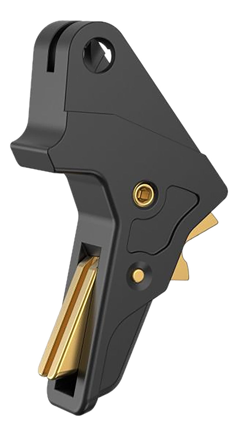 Tyrant CNC TDMPTRIGFSCBLK/GOLD Black Trigger Gold Shoe for S&W M&P Full-Size and Compact