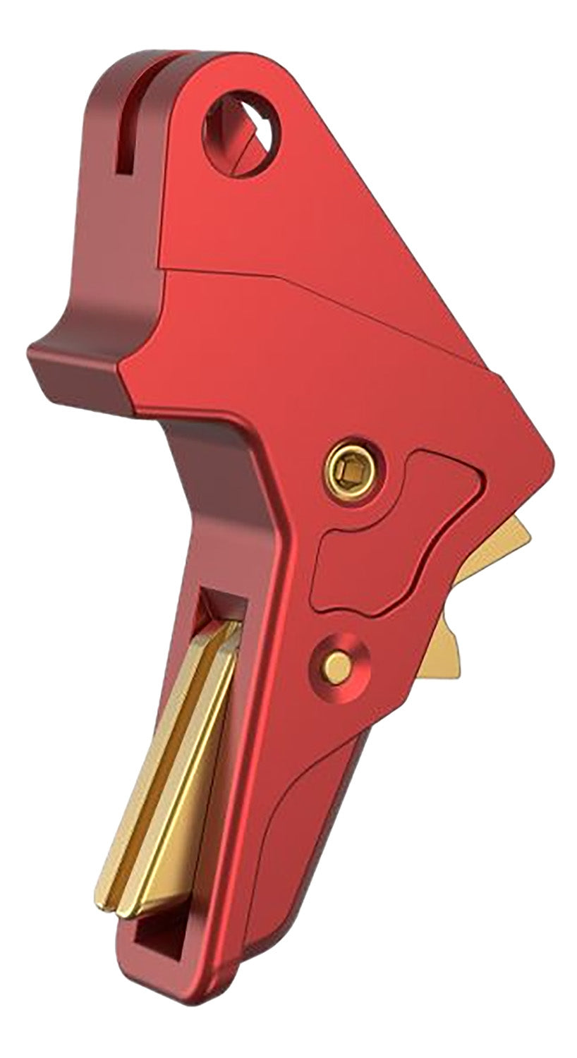 Tyrant CNC TDMPTRIGFSCRED/GOLD Red Trigger Gold Shoe for S&W M&P Full-Size and Compact