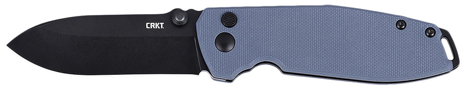 CRKT 2495G SQUID XM Folding Knife 2.95" Black Oxide D2 Steel Blade, Gray G10 Handle