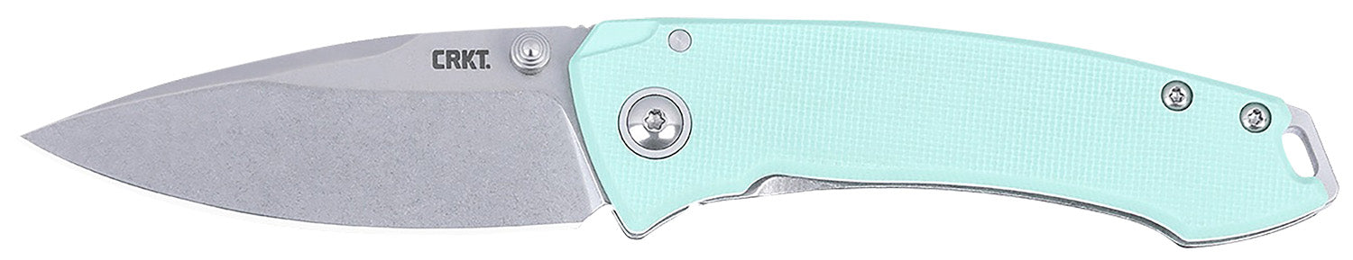 CRKT 2522B Tuna EDC Compact Folding Knife 2.73" Stonewashed 14C28N Steel Blade, G10/SS Handle