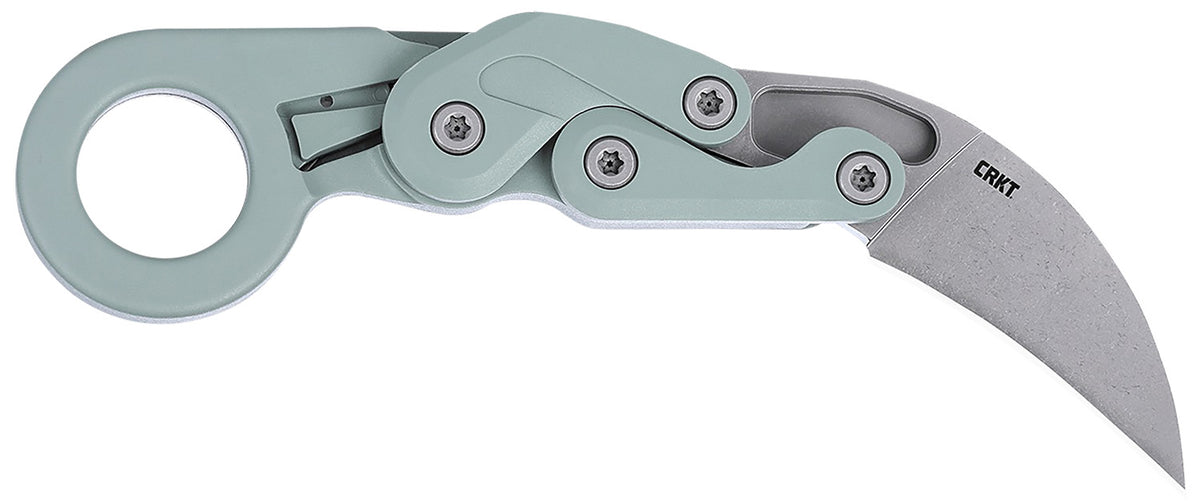CRKT 4041GR Provoke Folding Karambit 2.41" Satin D2 Steel Blade, Gray Cerakote Aluminum Handle