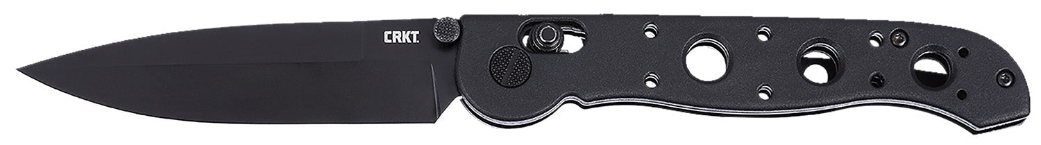 CRKT M16-03XK EDC Folding Knife 3.57" Spear Point Black EDP D2 Steel Blade, Black Grivory Handle