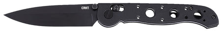 CRKT M16-03XK EDC Folding Knife 3.57" Spear Point Black EDP D2 Steel Blade, Black Grivory Handle