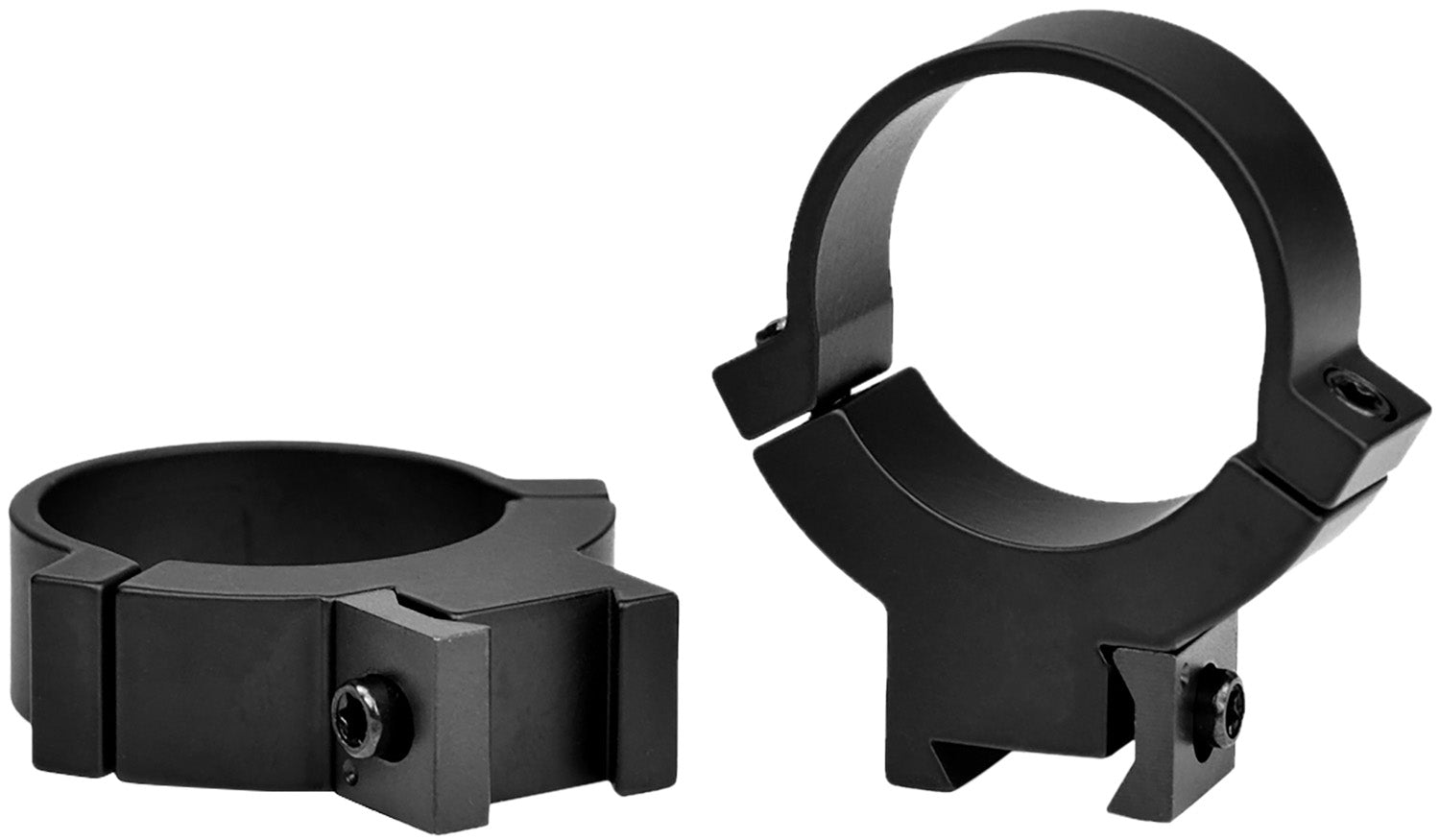Warne 732M Rimfire 70/30 Horizontal Split Black Steel 30mm High Scope Rings 3/8"/11mm Dovetail