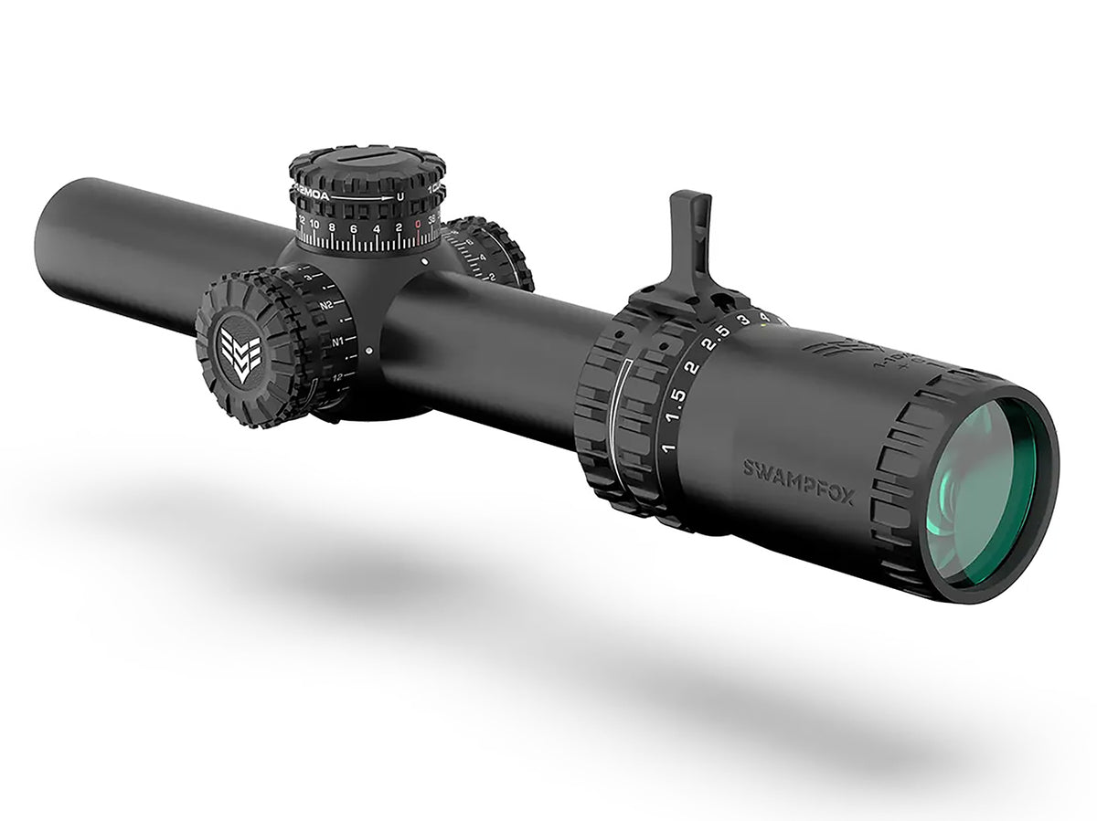 Swampfox Optics ARH11024GB Arrowhead Black Riflescope 1-10x24mm 30mm Tube Guerrilla Dot BDC Reticle