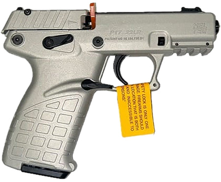 Kel-Tec P17SA P17 Sports South Exclusive Color, Compact Frame 22 LR 16+1 3.80" Black Steel Threaded Barrel, Shimmer Serrated Steel Slide, Shimmer Polymer Frame w/Picatinny Rail, Textured Grip