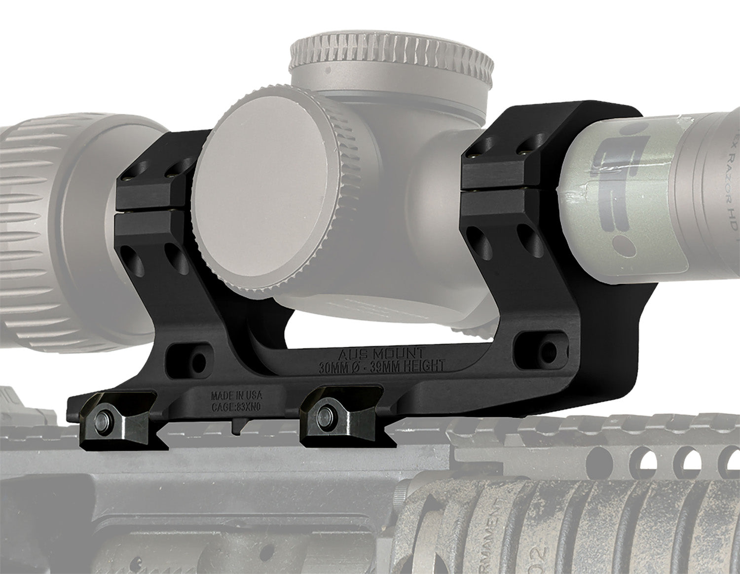 Reptilia 100116 AUS Optic Mount Black 30mm Tube Picatinny Rail