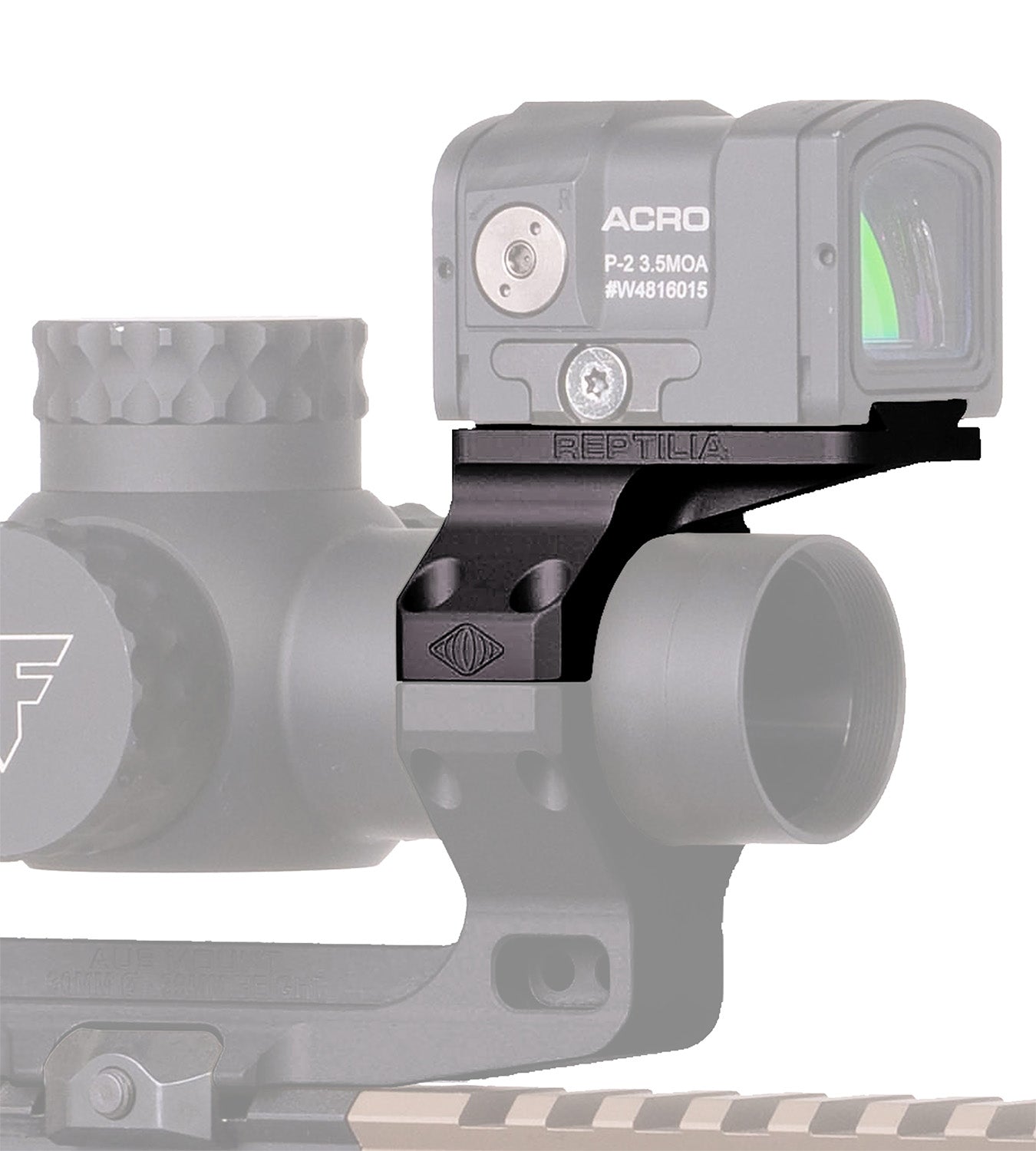 Reptilia ROF-90 Geissele 30mm Black 7075-T6 Aluminum Offset Optic Mount