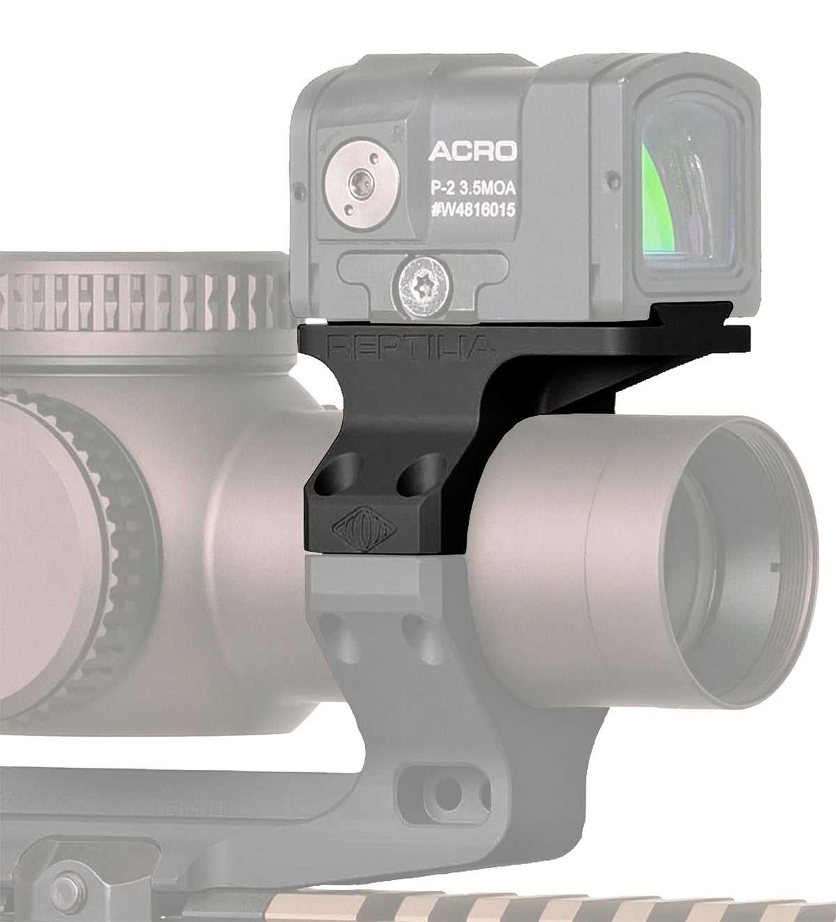 Reptilia ROF-90 34mm Black 7075-T6 Aluminum Offset Optic Mount for AR-15