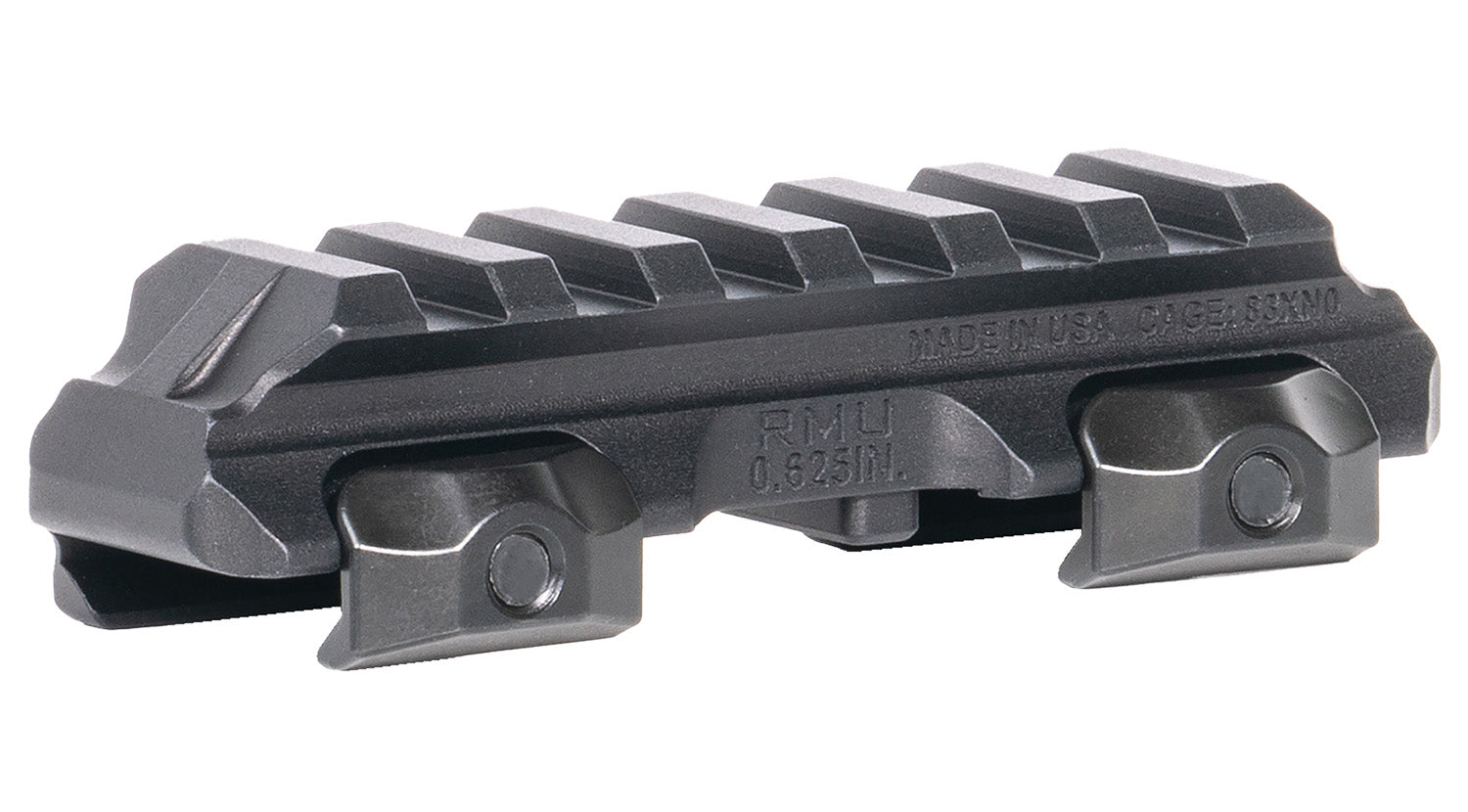 Reptilia RMU Mount 6 Slot Black 7075-T6 Aluminum Picatinny Optic Riser
