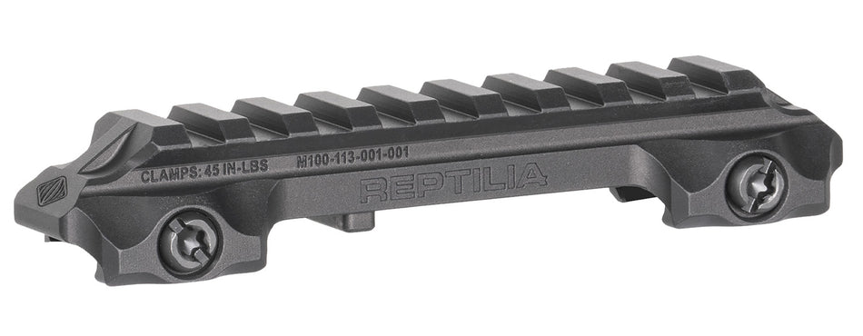 Reptilia RMU Mount 9 Slot Black 7075-T6 Aluminum Picatinny Optic Riser