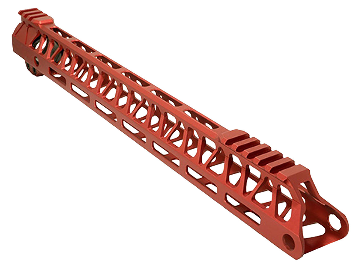 Timber Creek Outdoors ULE15HGR Ultralight Enforcer 15" Red Aluminum Handguard for AR-15