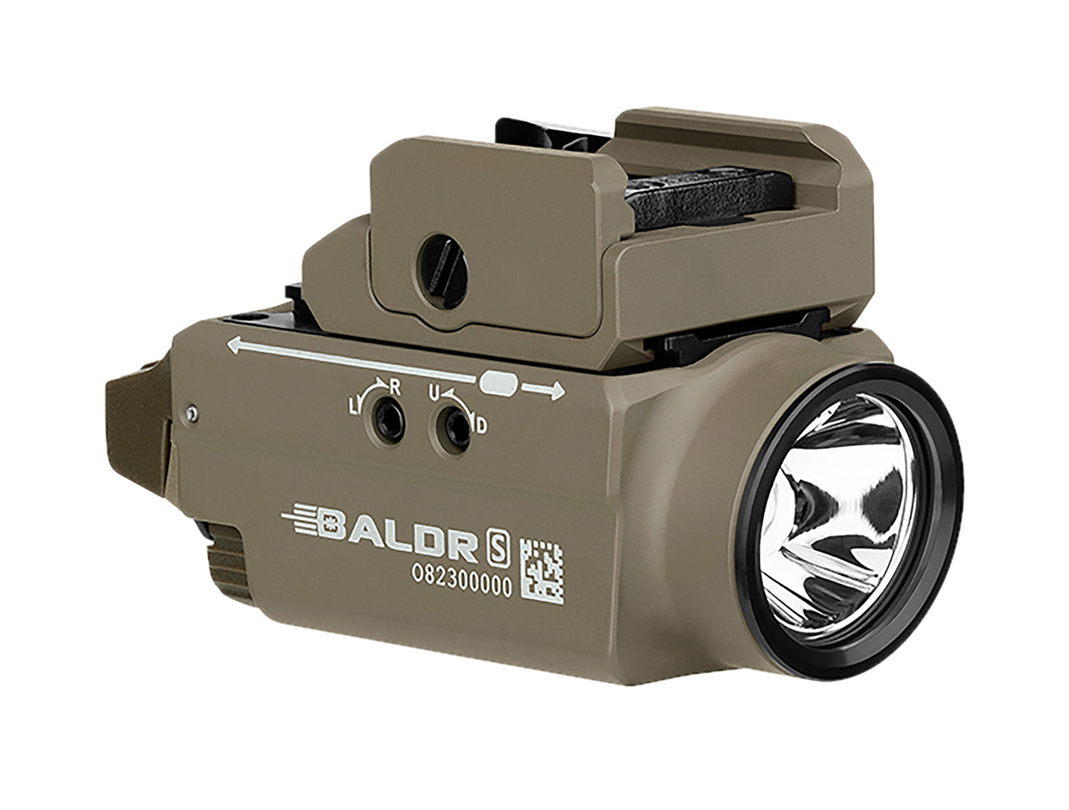 Olight Baldr S BL Flat Dark Earth 800 Lumens White LED and Green Laser Rail-Mount Weapon Light