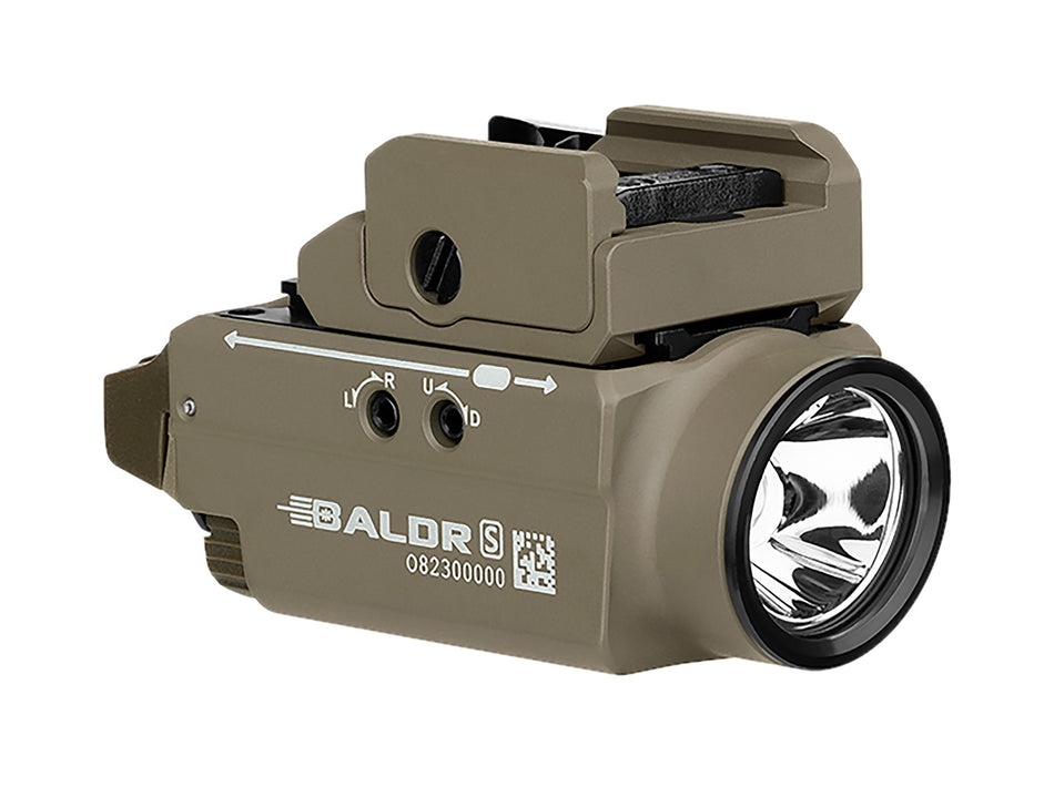 Olight Baldr S BL Flat Dark Earth 800 Lumens White LED and Green Laser Rail-Mount Weapon Light