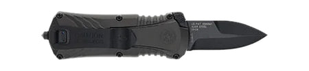 M&P Accessories 1219171 M&P Compact 1.90" OTF Knife Black Oxide Blade Gray/Black Aluminum Handle