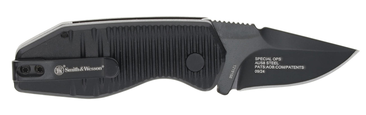 Smith & Wesson 1219165 Special Ops Mini Folding Knife 1.90" Drop Point AUS-8A Stainless Blade Aluminum Handle