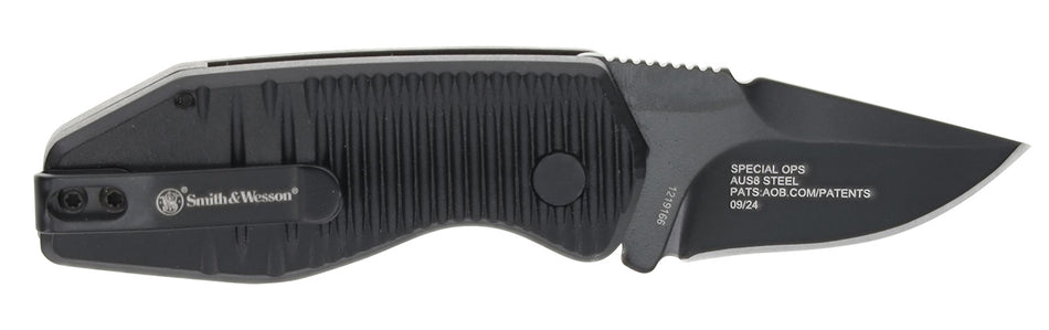 Smith & Wesson 1219165 Special Ops Mini Folding Knife 1.90" Drop Point AUS-8A Stainless Blade Aluminum Handle